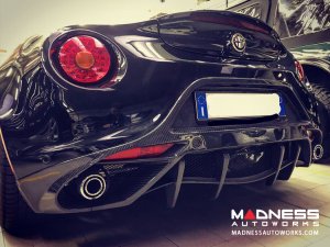 Alfa Romeo 4C Rear Diffuser Flap Deflector - Carbon Fiber - Gloss